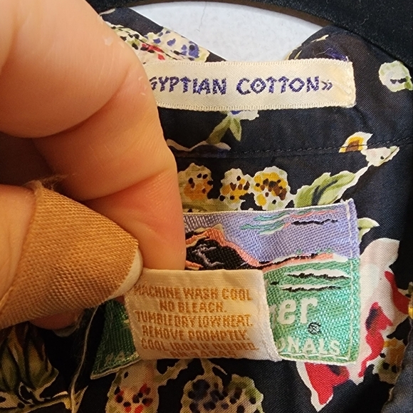 Reyn Spooner Hawaiian Black Multi Floral short sleeve button shirt cotton L - Picture 11 of 12